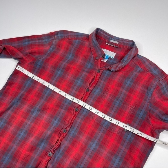 Columbia Shirt Plaid Red Gorp Outdoor Hiking Camping Western Long Sleeve Work - Picture 11 of 13